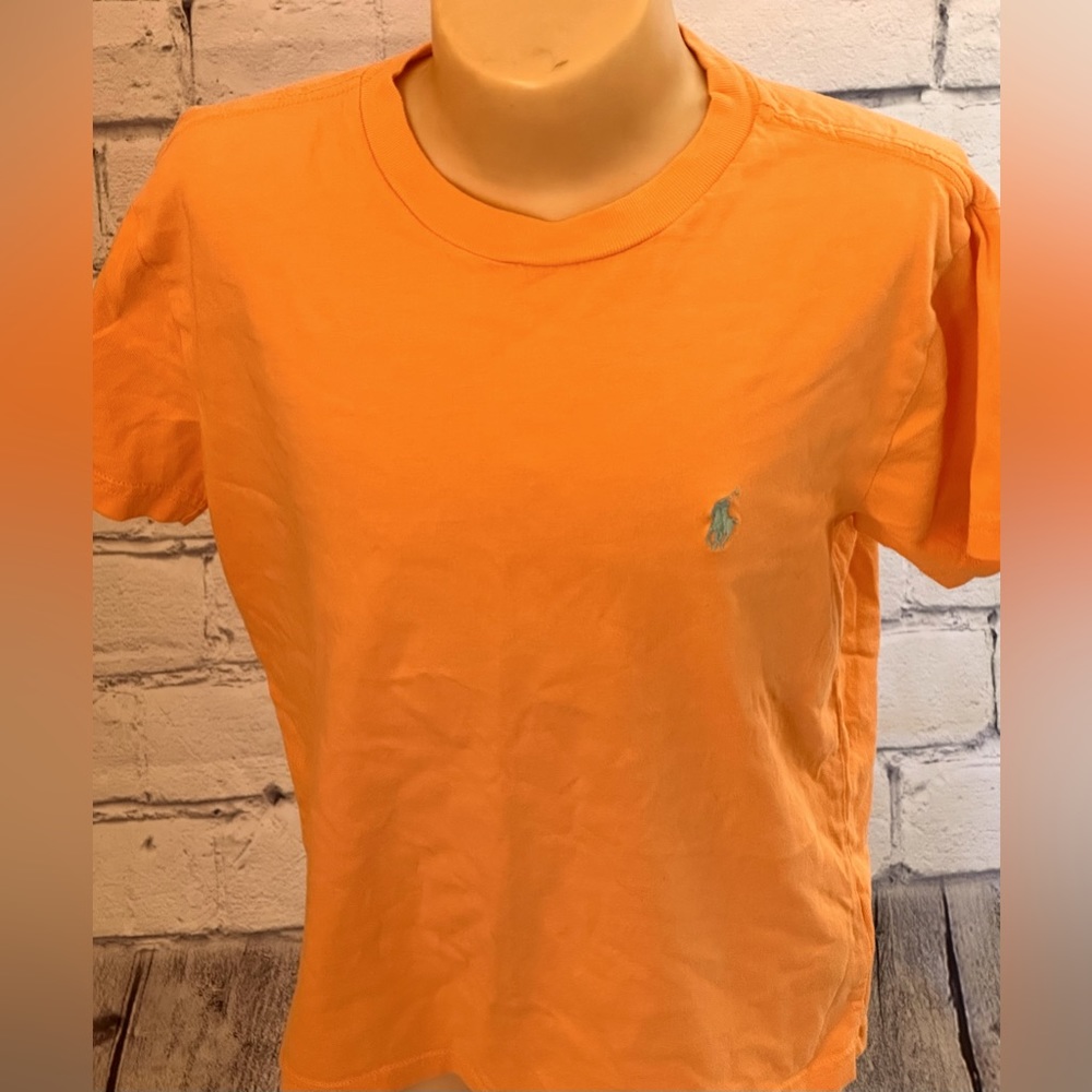 Boys Polo Ralph Lauren Orange Short Sleeve Shirt! Size Small (8)